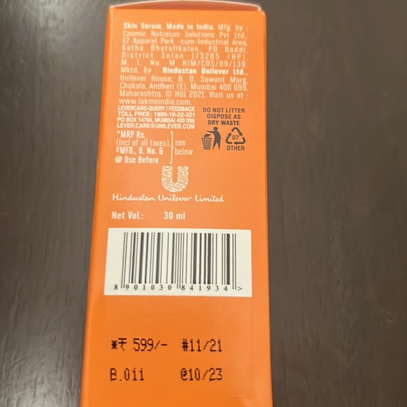 Lakmé 9 to 5 essential VITAMIN C serum. Packed. Sealed bottle. - Picture 2 of 6